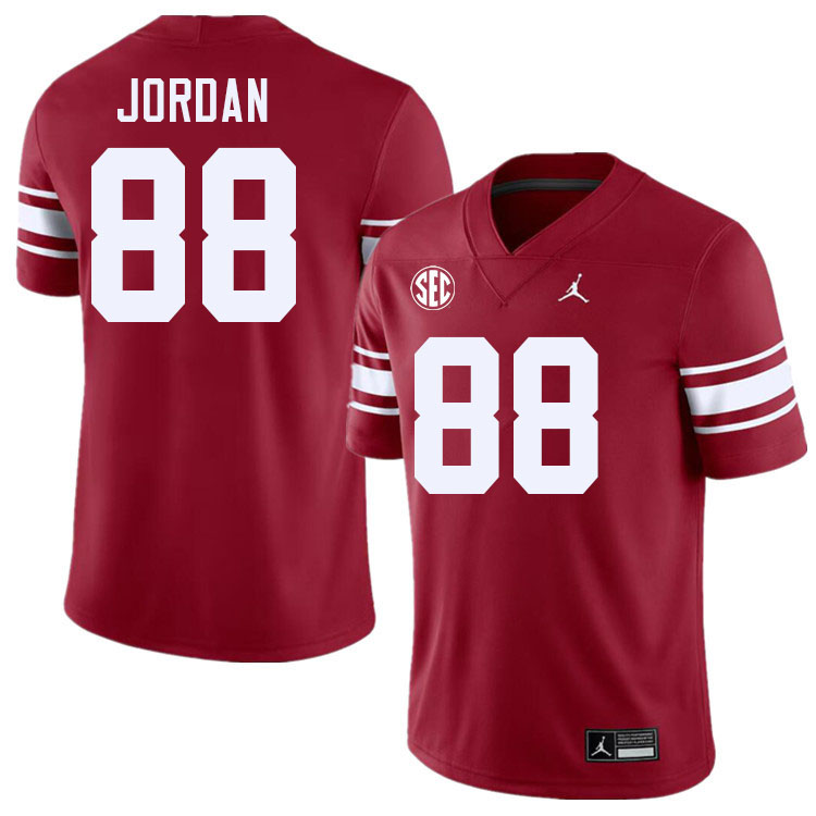 #88 Jacob Jordan Oklahoma Sooners 2024 SEC Conference College Football Jerseys-Throwback